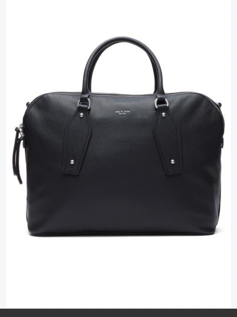 ladie's Black Leather Brief Bag - Classic Professional Carry